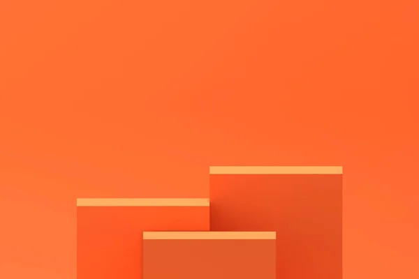 Orange Podium Kosmetisk Display Produktställ — Stockfoto