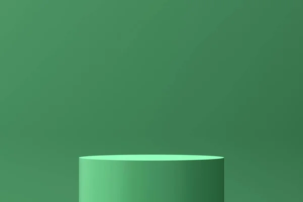 Yeşil Podyum Kozmetik Ürünler Standı — Stok fotoğraf