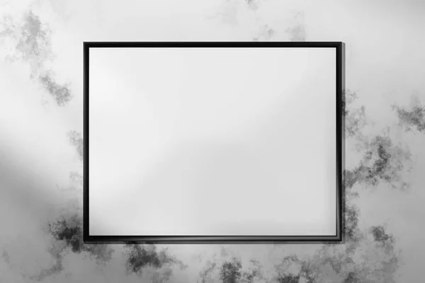 Horizontal Frame Marble Mockup Format — Stock Photo, Image