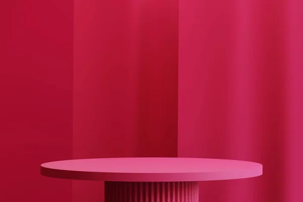 stock image Minimal vivid magenta color product display for product presentation.