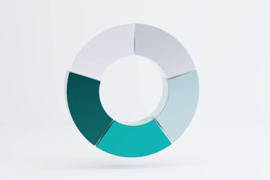 Bilgi için kırpma yolu olan 5 bölüm veya adım grafiği.