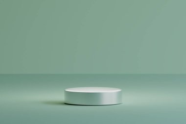 Ürün sunumu için pembe pastel renk podyumu.