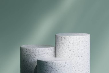 Ürün sunumu için pembe pastel renk podyumu.