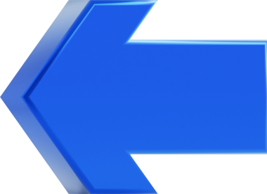 Mavi ok 3d simgesi izole edildi.