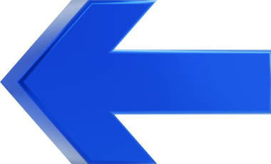 Mavi ok 3d simgesi izole edildi.