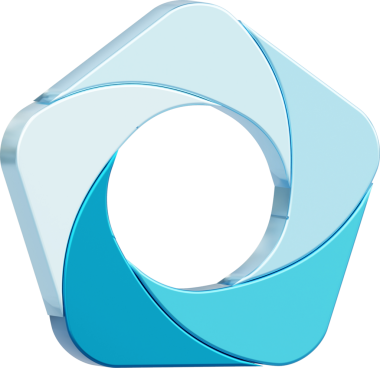 Çizelge diyagramı 5 bölüm veya basamak. Bilgi sunumu için 3d simgeleri.