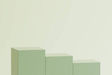 Basit, minimalist ve çok yönlü üç adımlı podyumlar.