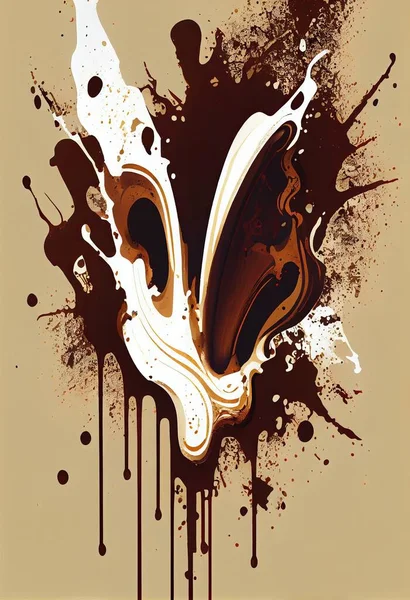 coffee cup with splashes. vector illustration.