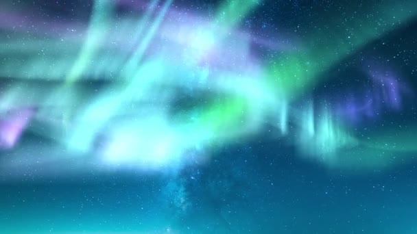 Aurora Και Γαλαξία Μας Galaxy Night Sunrise Time Lapse Majesty — Αρχείο Βίντεο