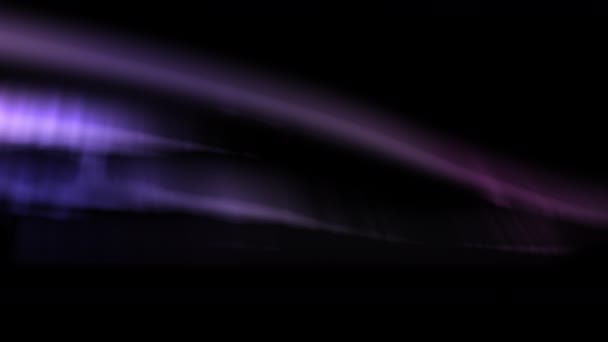 北极光背景的极光紫色圈圈 — 图库视频影像