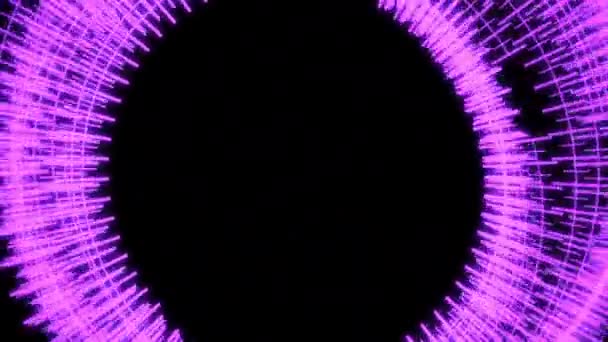 Cirkel Radiale Patronen Purple Wobble Meer Animatie Loop — Stockvideo