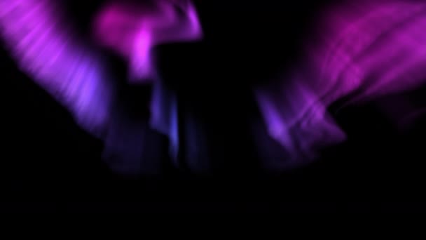 明亮的极光紫色环路背景 — 图库视频影像