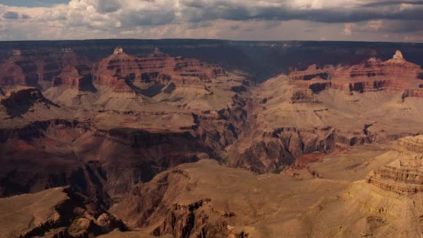 Grand Canyon Nuvens Trovoada Movimento Rápido Sobre North Rim Telephoto — Vídeo de Stock
