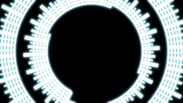 Velocímetro Hud Circle Bold Blue Animation Loop — Vídeo de stock