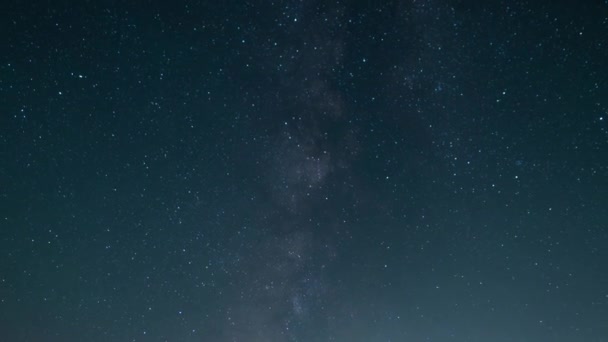 Delta Akvarier Meteor Dusch Och Vintergatan Galaxy Sydväst West Sky — Stockvideo