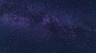 Astrofotoğrafçı Perseid Meteor Duş ve Samanyolu Galaksisi 35mm Üst Görünüm Gökyüzü 01 Mor Zaman Hızı