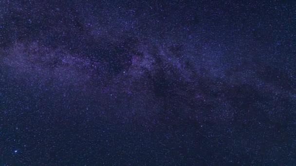 Astrofotografía Perseid Meteor Shower Milky Way Galaxy 35Mm Vista Superior — Vídeos de Stock