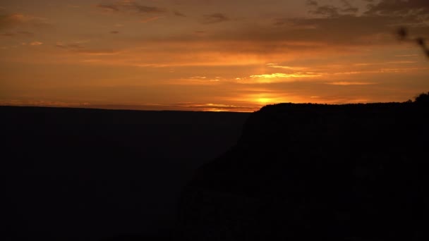 Гранд Каньйон Час Лапсе Схід Сонця Над Південним Рімом Арізона — стокове відео