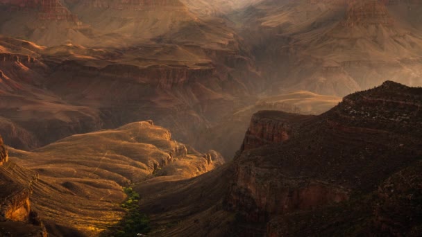 Sonnenaufgangsschatten Des Grand Canyon Zeitraffer Arizona Usa — Stockvideo