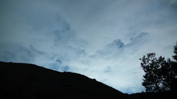 Nubes Estrellas Movimiento Rápido Malibú Sobre Mts Santa Monica Mts — Vídeos de Stock