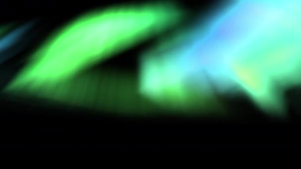 Büyülü Gökyüzü Kuzey Işıkları Animasyon Yeşil — Stok video
