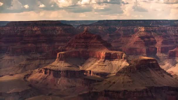 Grand Canyon Isis Tempel Vom Südrand Aus Zeitraffer Vergrößern Arizona — Stockvideo