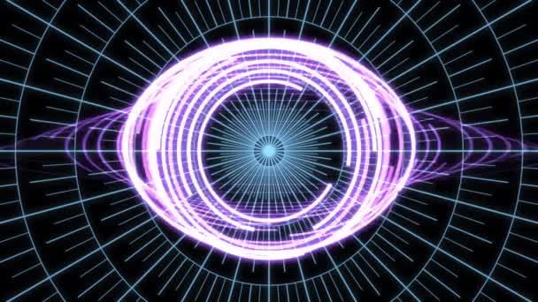 Eye Truth Summoning Circle Purple Loop Animation Background — Stock video