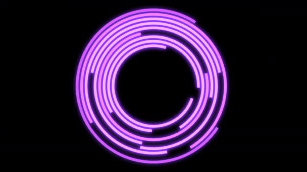 Arc Outset Фіолетова Петля Анімація — стокове відео