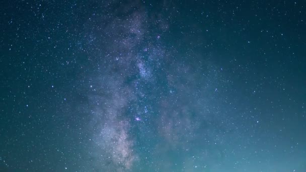 Delta Akvarier Meteor Dusch Och Vintergatan Galaxy 50Mm Sydväst Sky — Stockvideo