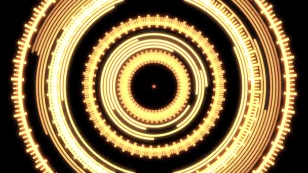 Дуговий Звуковий Еквалайзер Жовтий Великий Loop Animation — стокове відео
