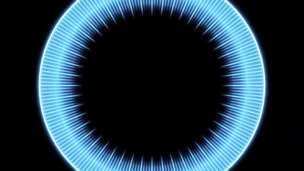 Kruhy Geometrické Vzory Vlnky Modrá Animační Smyčka — Stock video
