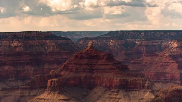 Grand Canyon Isis Temple Telephoto South Rim Time Lapse Tilt — Wideo stockowe