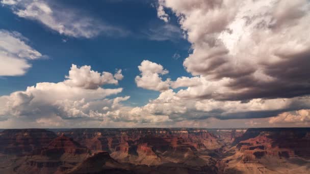 Гранд Каньйон Кумули Хмари Над Північним Рімом Час Лапсе Арізона — стокове відео