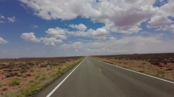 Überholmanöver Auf Dem Monument Valley Highway 163 Southbound Rückansicht Arizona — Stockvideo