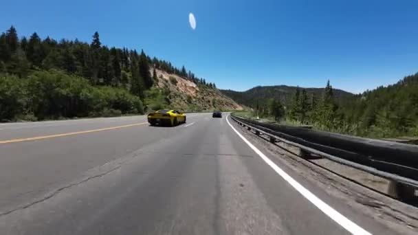 Lake Tahoe Scenic Byway Glenbrook Naar Zephyr Cove Front View — Stockvideo