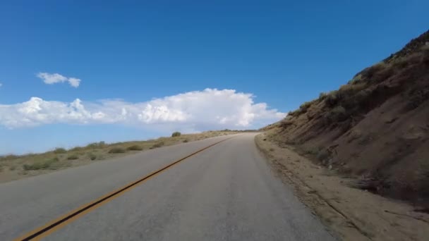 Sierra Nevada Mts Horseshoe Meadow Road Ascend Multicam Front View — стоковое видео