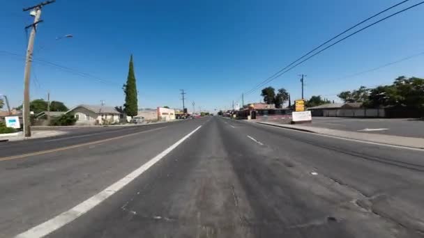 Stockton Cityscape Dorado North Front View Targhe Guida California Usa — Video Stock