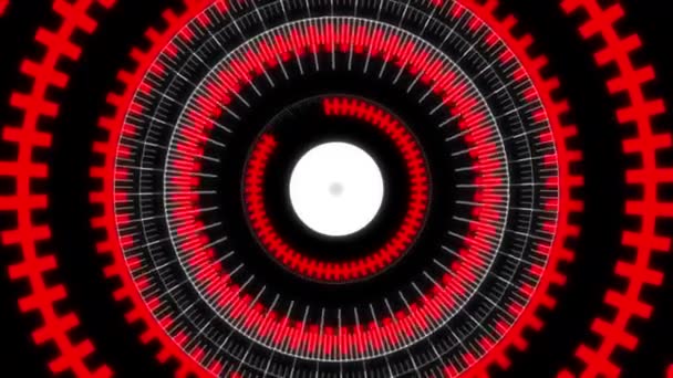 Hud Дуга Аудіо Реактивний Еквалайзер Червоний Великий Цикл Анімації — стокове відео