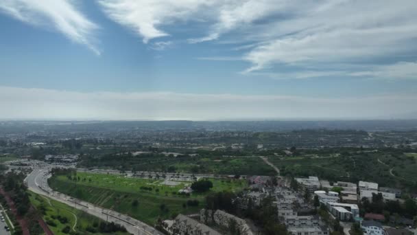Los Angeles Baldwin Hills Brea Stocker Aerial Shot Forward California — Stock Video