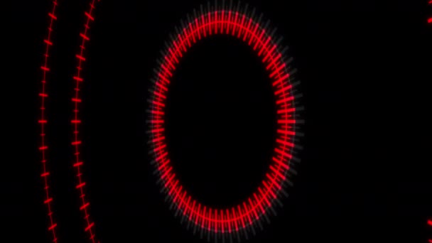 Rader Círculos Strobe Y50 Graus Red Animation Loop — Vídeo de Stock