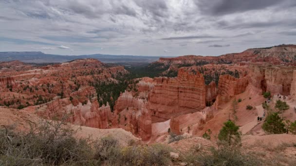 Bryce Canyon Zeitraffer Amphitheater Navajo Loop Trail Utah Usa — Stockvideo