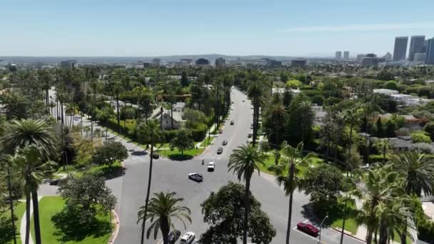 Paisaje Urbano Beverly Hills Desde Arriba Los Ángeles California Estados — Vídeos de Stock