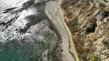 Kaliforniya sahil şeridinin havadan görüntüsü, Royal Palm Beach, San Pedro, Kaliforniya, ABD.