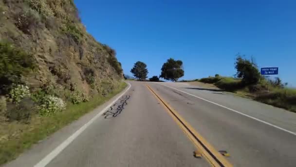 Big Sur Pacific Coast Highway Northbound Mcway Falls Till Pfeiffer — Stockvideo
