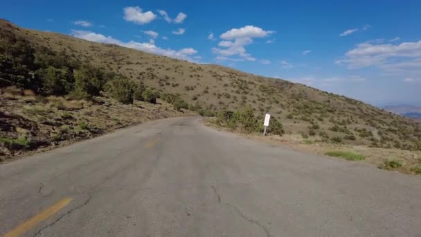 White Mountain Ancient Bristlecone Scenic Byway Westbound Front View Sierra — kuvapankkivideo