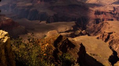 Güney Rim Köyü 'nden Büyük Kanyon Görüntüsü Aşağı Zaman Hızı Arizona ABD