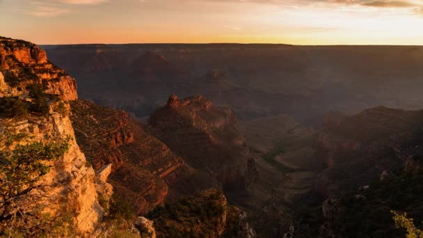 Grand Canyon South Rim Sunrise Clouds Taistelulaiva Time Lapse Arizona — kuvapankkivideo