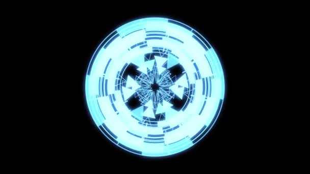 Circle Triangle Loop Blue Fondo Animación — Vídeos de Stock