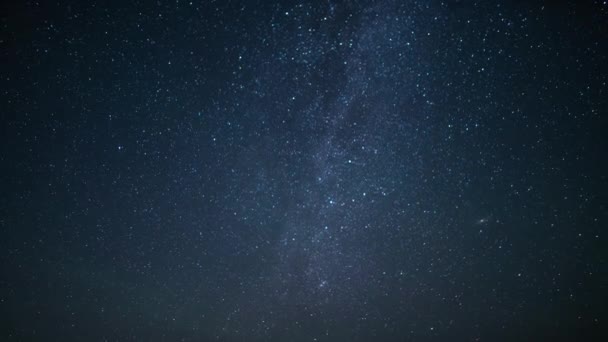 Perseid Meteor Shower Airglow Milky Way Galaxy 24Mm North Sky — 图库视频影像