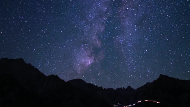 Delta Akvarier Meteor Dusch Och Vintergatan Galaxy 24Mm Sydväst Sky — Stockvideo